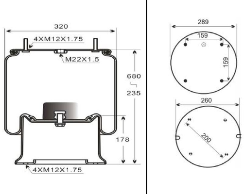 Firestone W01-M58-6364 813MB سیستم تعلیق فنر هوا برای کامیون اسکانیا 1723269