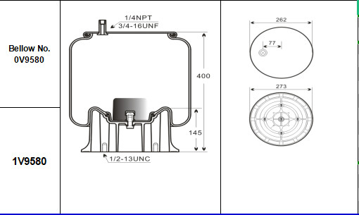 فنرهای هوای تریلر Yiconton برای Hendrickson S-20127 W01-358-9580 SC2761